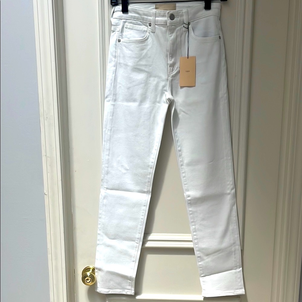 NWT CQY high rise straight denim